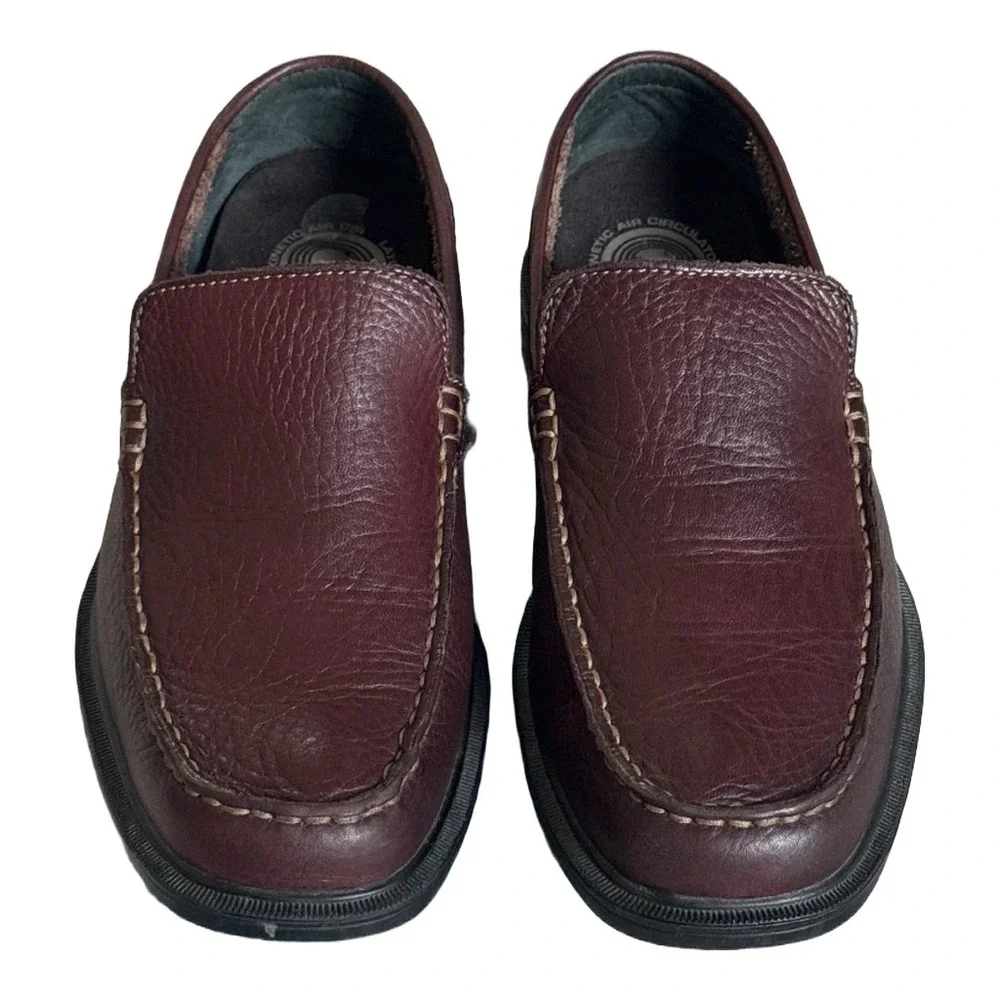 Rockport Mens Burgundy Leather Comfort Loafers Kinetic Air Circulator Shoes 7M